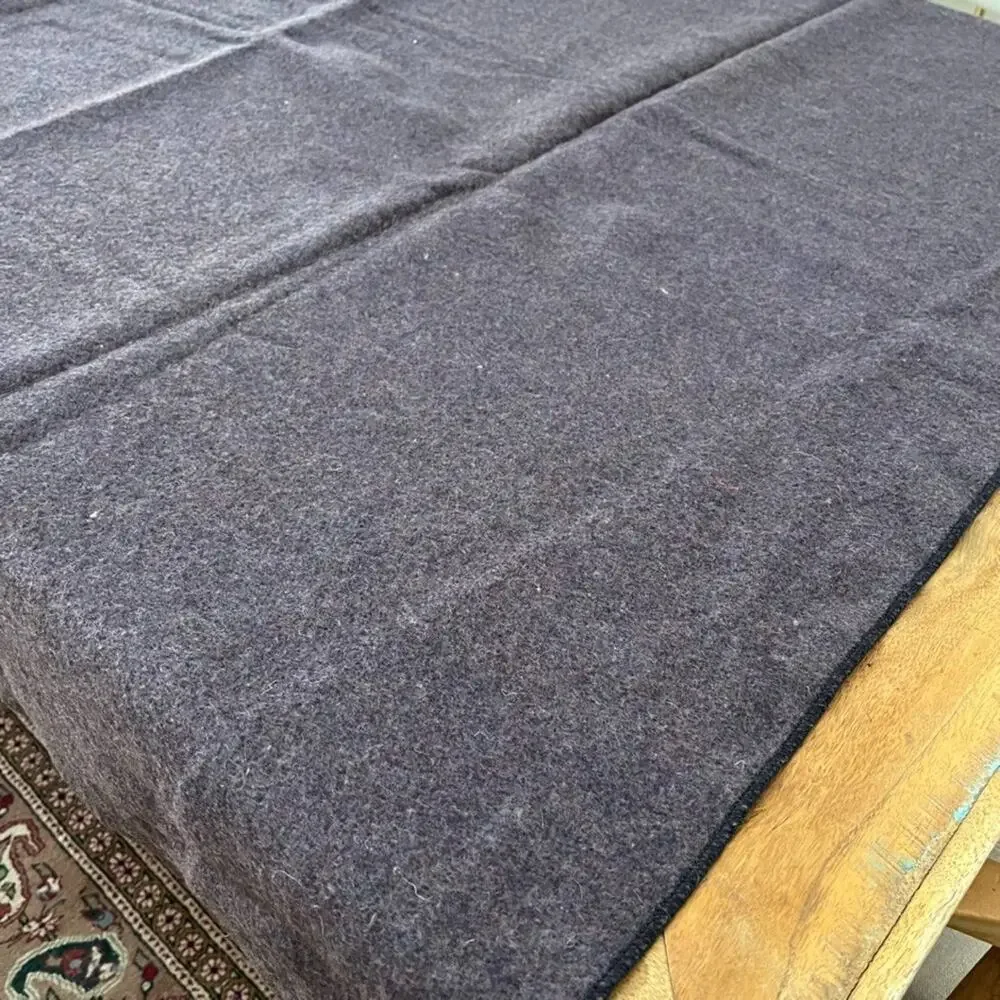 Wool Blanket Dark Purple 62 x 75
